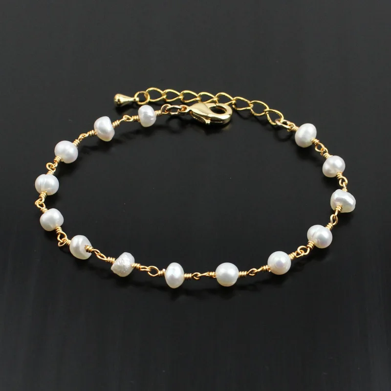 Manufacturer wholesale spot can be customized natural fresh water real pearl bracelet Creative beaded bracelet necklaces