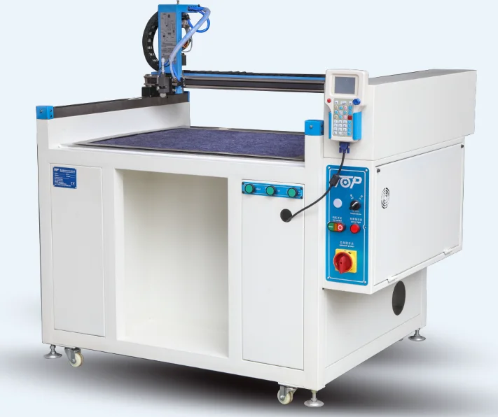 leather arical ring visual positonal cnc auto spray glue machine