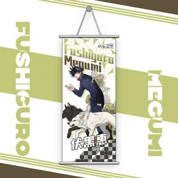 Anime 74x35cm Jujutsu Kaisen Demon Slayer Game Genshin Impact Print Wall Poster Scroll Hanging Pictures