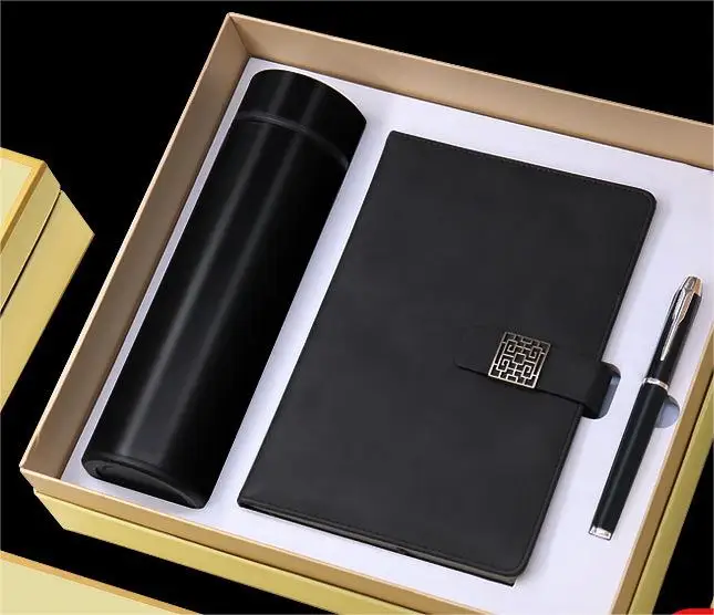 Wholesale Notepad gifts set with Pen And Vacuum Flask Corporate New Year Gift set