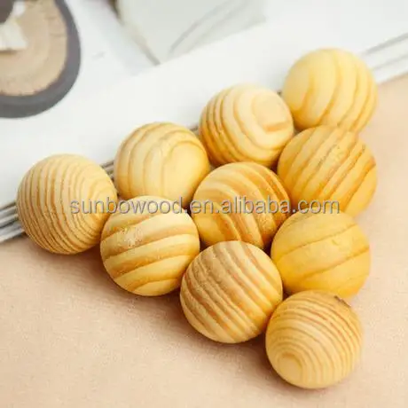 wholesale   natural unfinished wood beads  20mm  pine wood ball use  home decoration ball DIY toy round wood beads