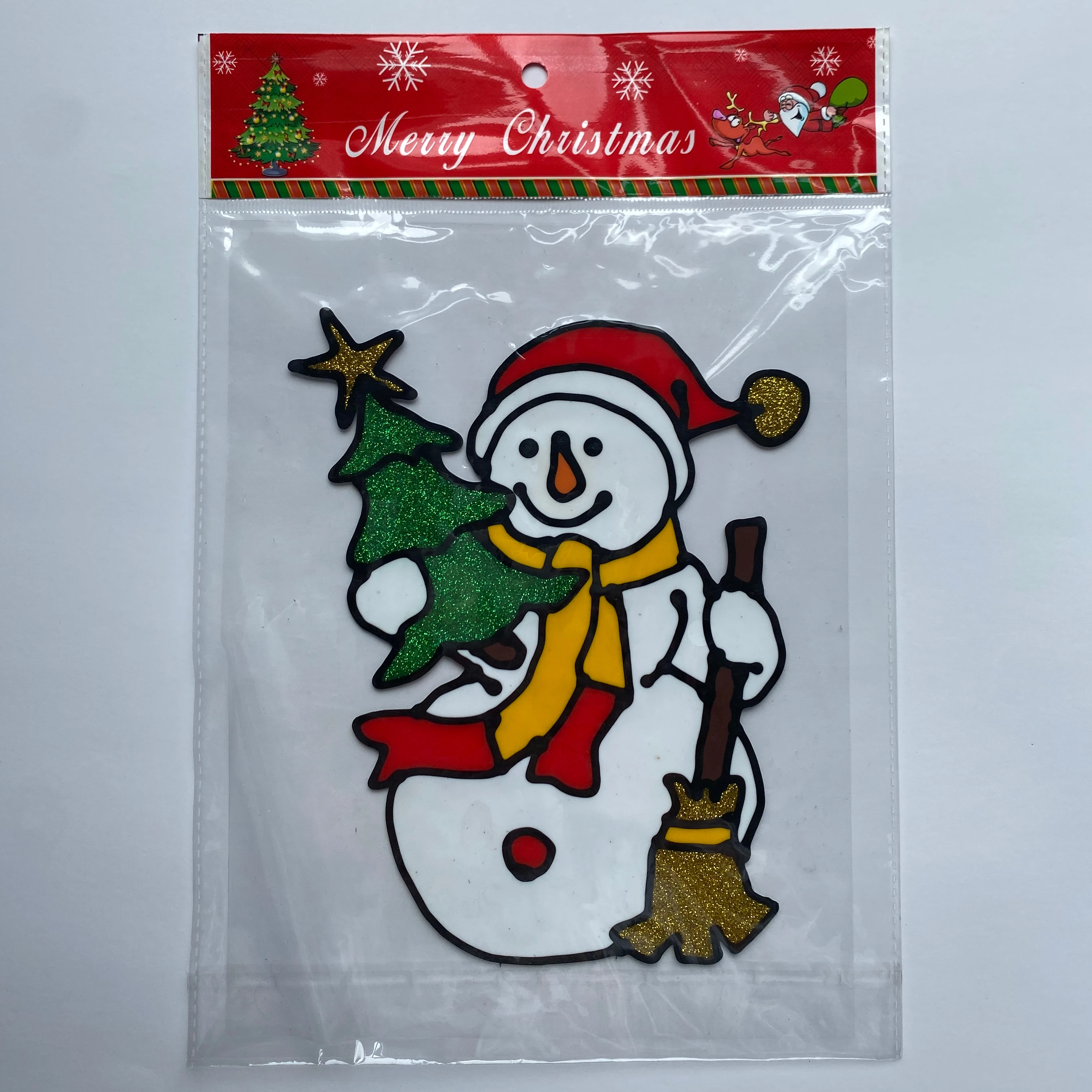 Custom reusable washable TPE TPR silicone craft stickers  for kids children  christmas decoration