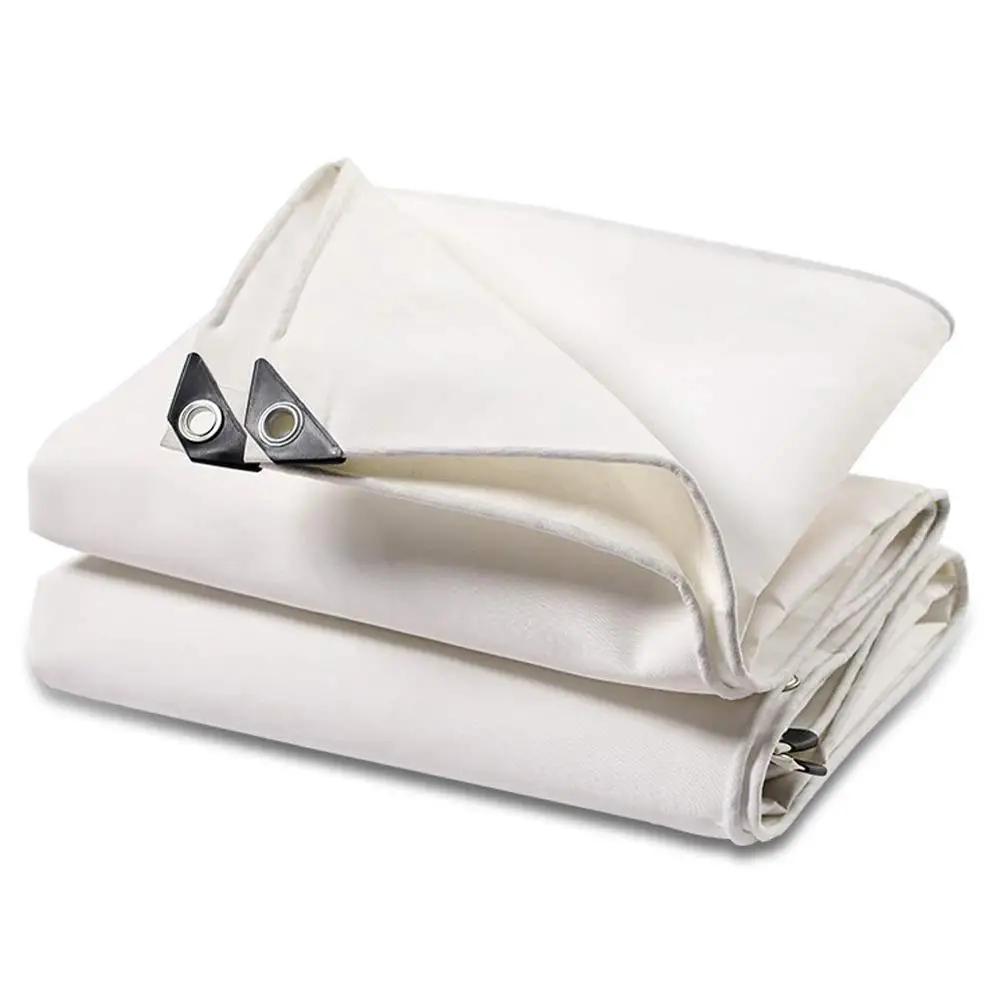 Водонепроницаемый белый брезент с покрытием pv для покрытия грузовика