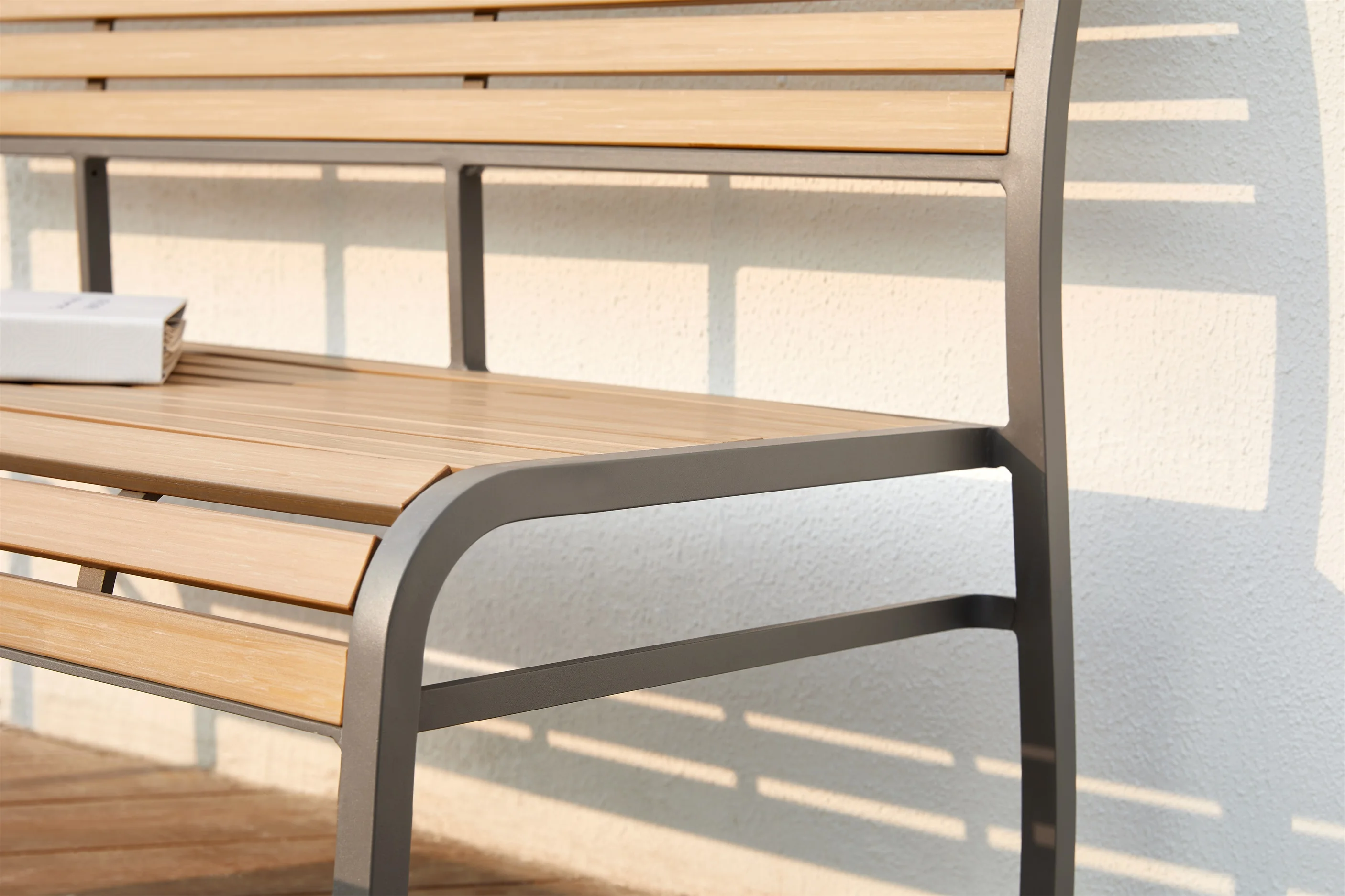 Garden Furniture Patio Waterproof Modern Plastic Wood Courtyard Park Bench