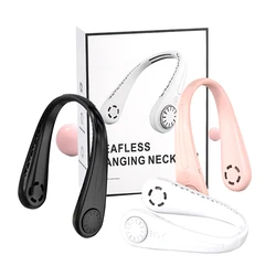 2021 YITELA 1800mAh Travel Mini Summer Leafless Hanging Neck Fan