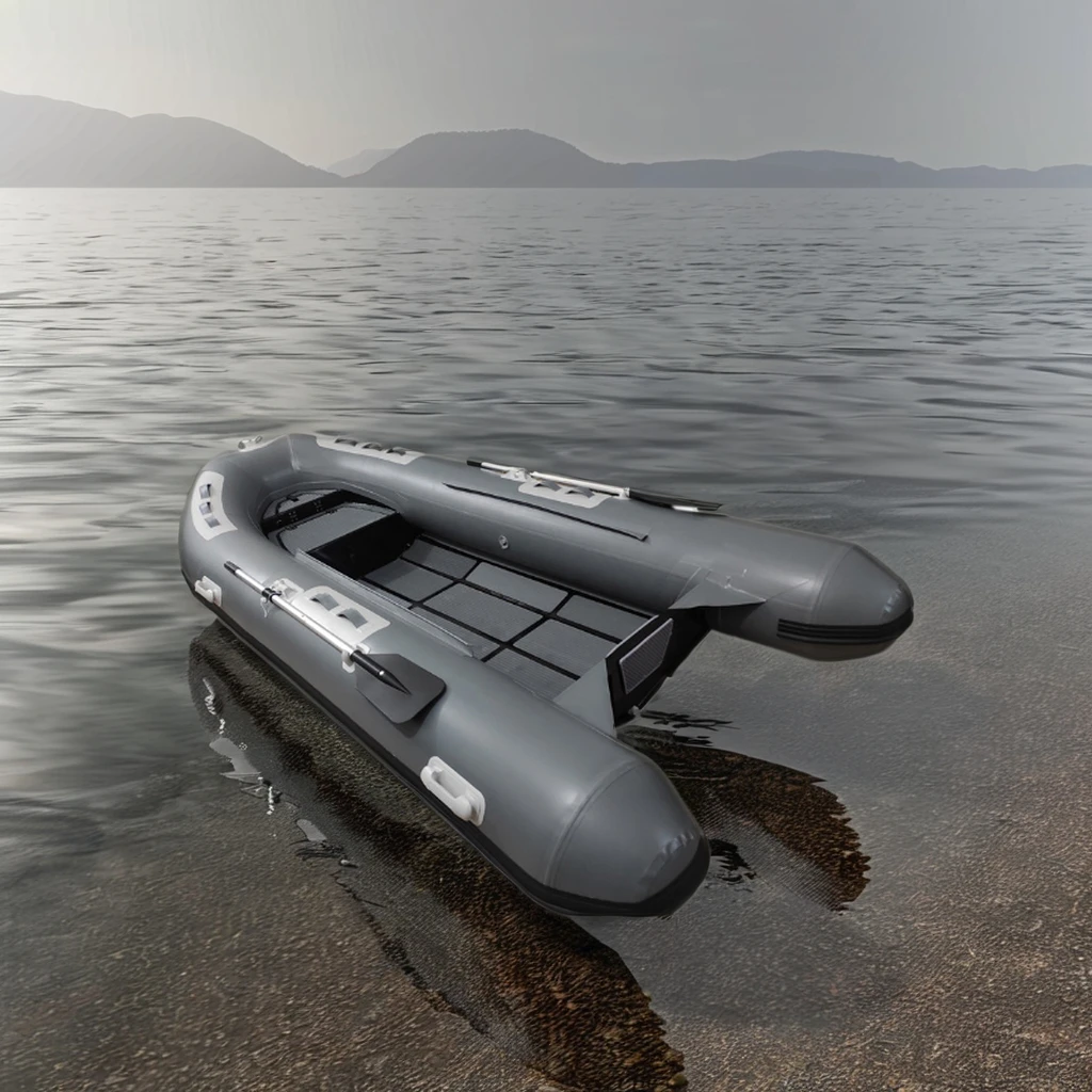 Toshare New Design Wholesale fishing inflatable boat Grey 2.5-3.2M PVC 2 3 4 person inflatable boats for Sale