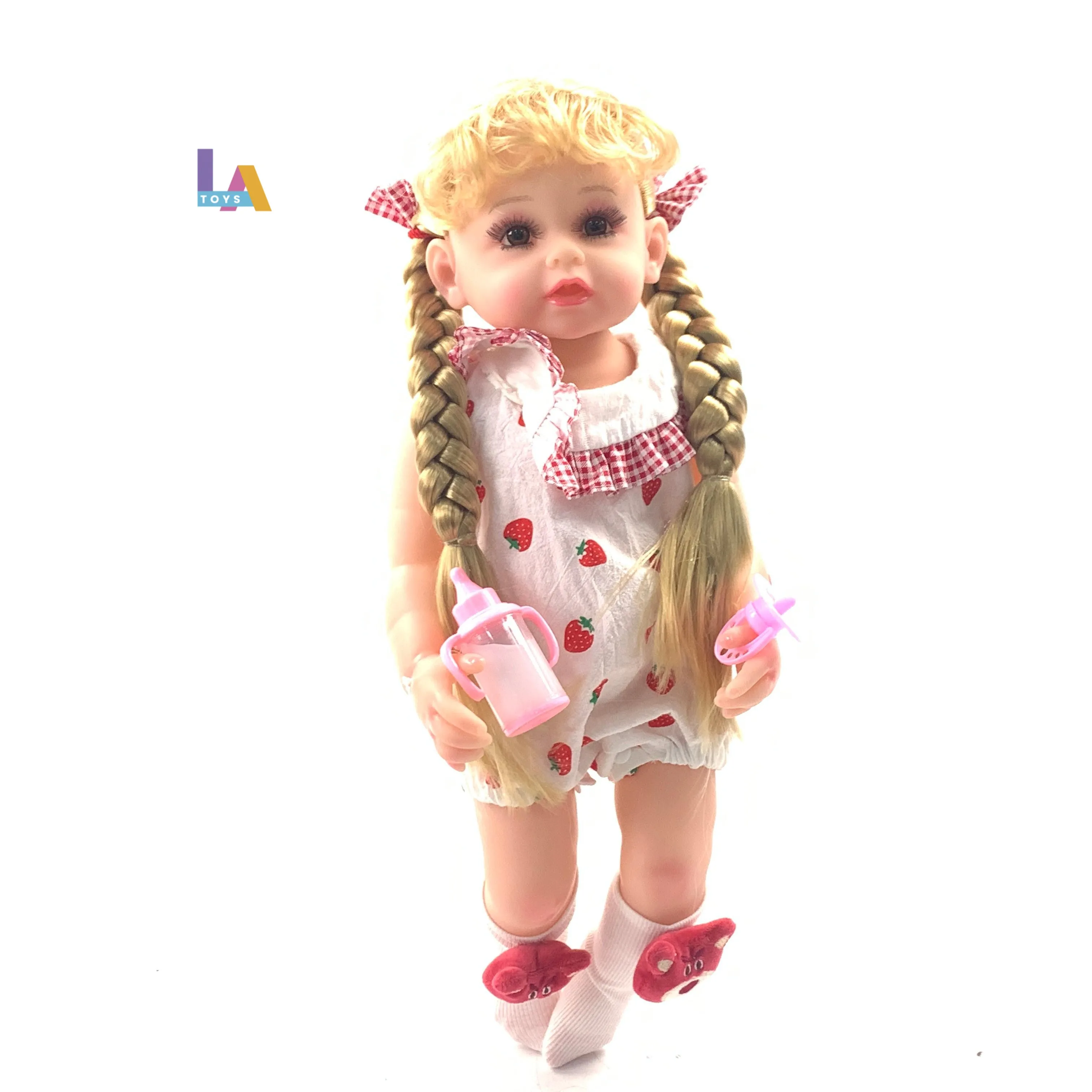 Longthuy Made in Vietnam 24 inch Cute Soft Babies Dolls Toys For Girls Princess Kid Fashion Full Baby Reborn children