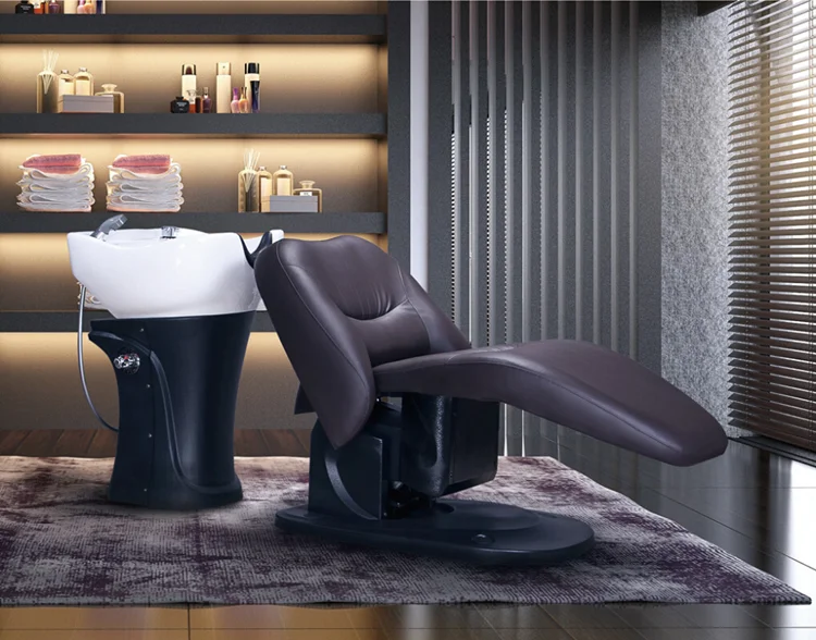 Hair salon electric adjustable shampoo chair,barber washing chair salon