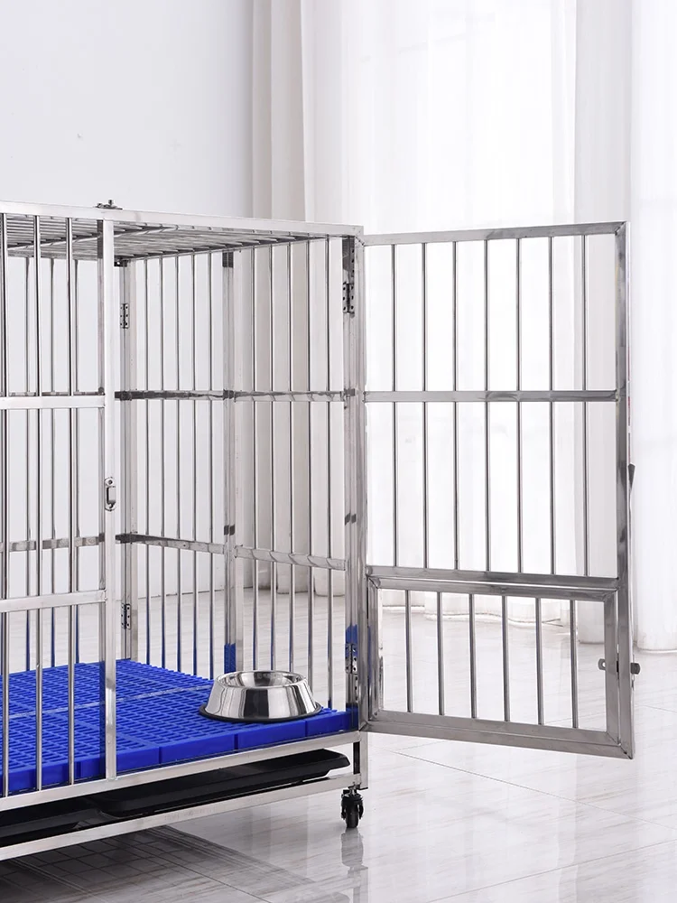 Customized Size Heavy duty metal dog cage small& large folding stainless steel dog cages