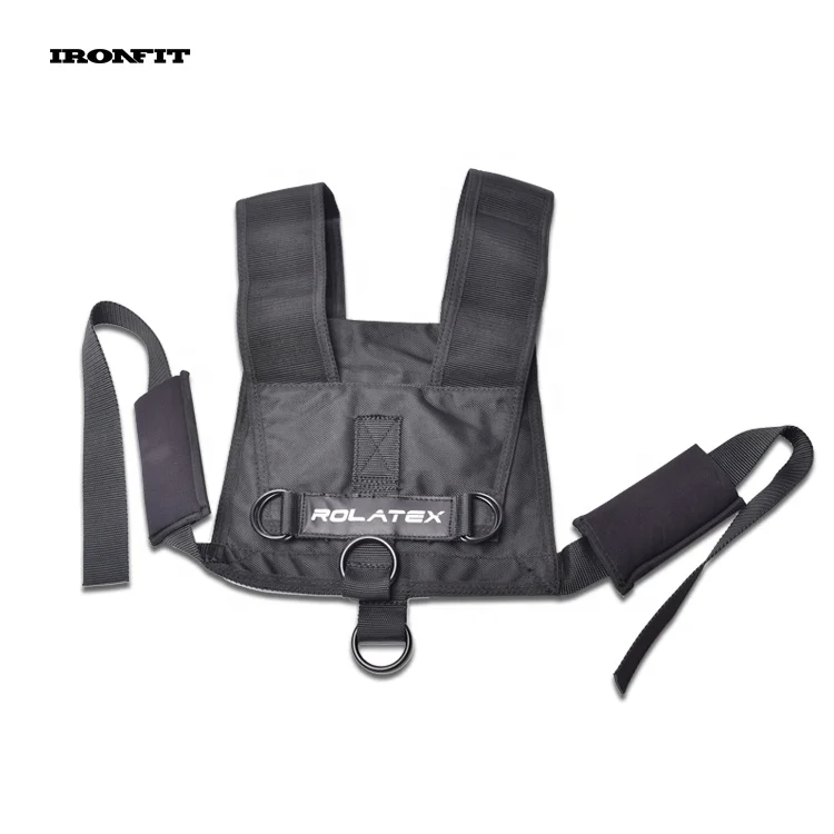 Black Speed Trainer Waist Padded Adjustable Sled Harness With Pull Strap
