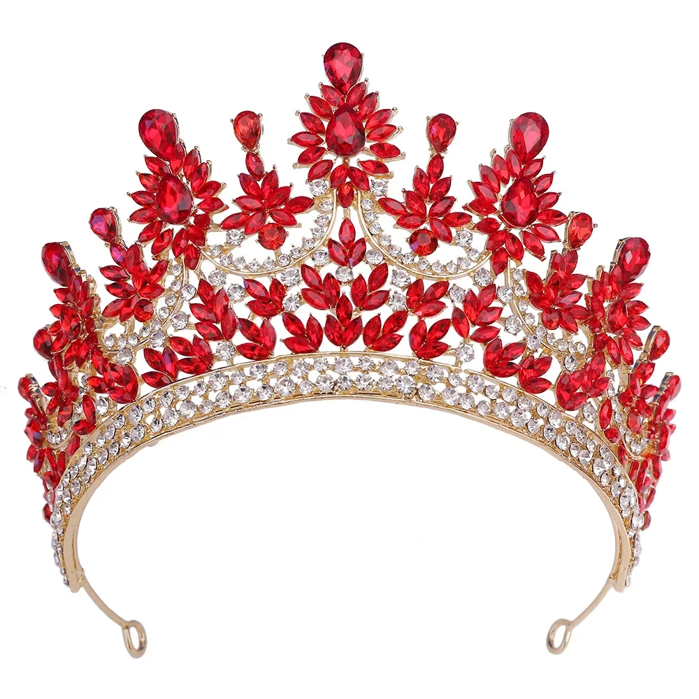LUOXIN Luxury Queen Crystal Girls Wedding Diadem Princess Party Hair Jewelry Tiaras Crown For Bridal