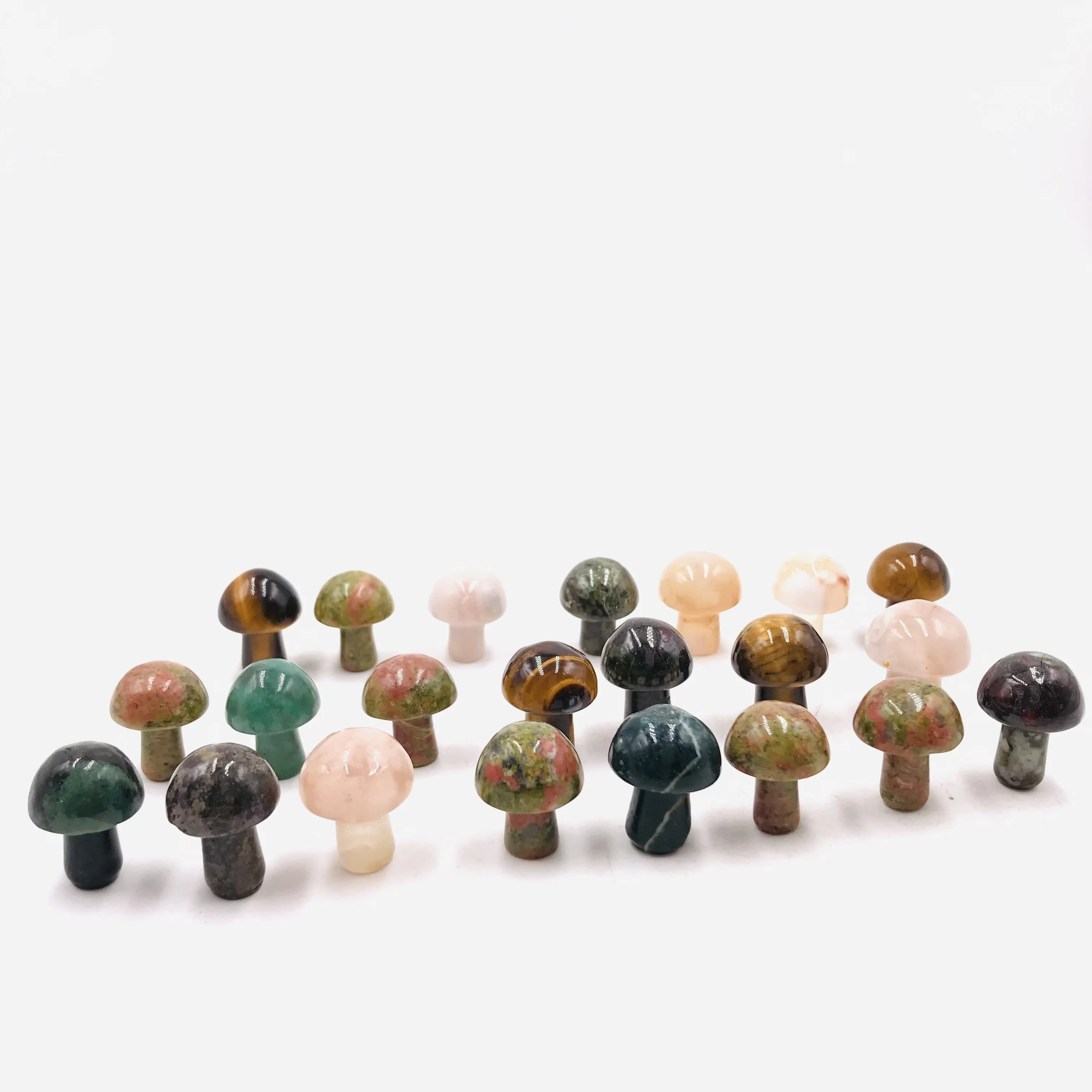 Wholesale High-quality Natural Healing Stones Polished all kinds Crystal Mini Mushroom for decoration