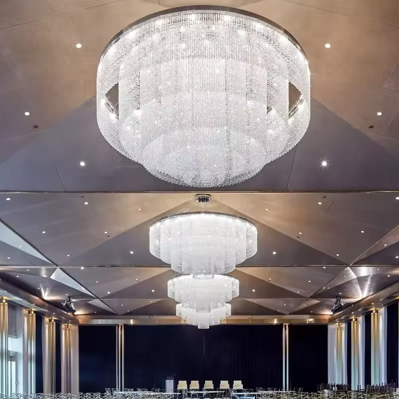 wedding Decoration chandeliers light fancy circle design chandelier for villa project hotel lobby