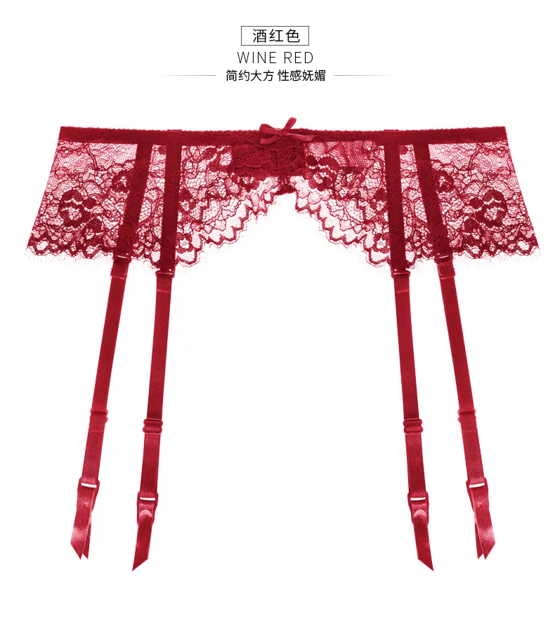 
SLBRIDAL Sexy Lace Flower Crystal Rhinestones Pearls Bridal Garter Belt Wedding Thigh Leg Garter Ring For Women/Female/Bride 