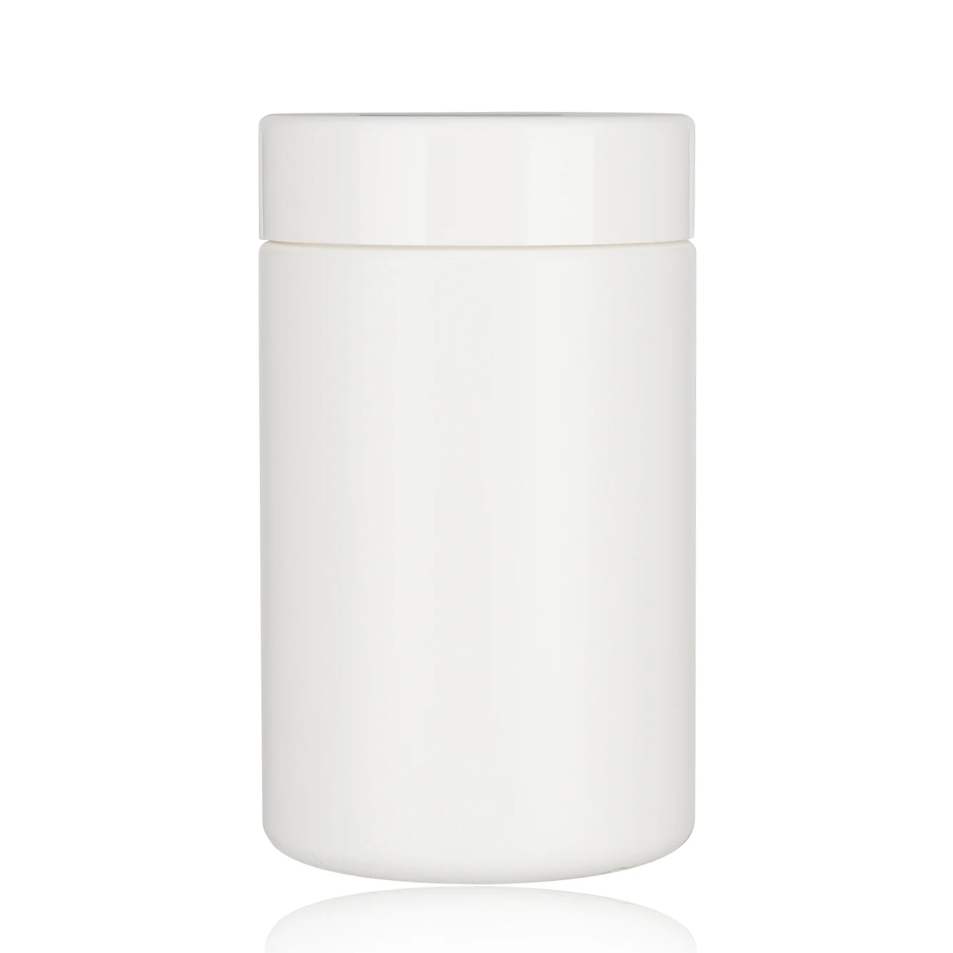 Custom Empty White HDPE Plastic Soft Touch Bottle 8oz 10oz 12oz 20oz 22oz 80oz Cylinder Plastic Powder Supplement Jar