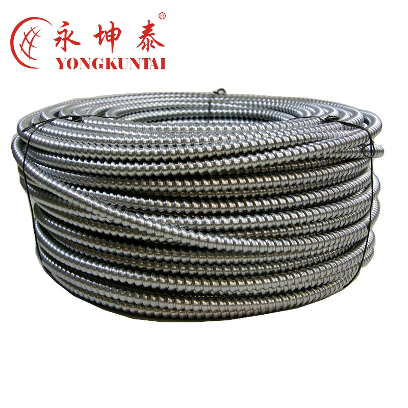 250ft 12/2 solid CU MC lite cable Aluminum Armored Cables for USA Market THHN Cable