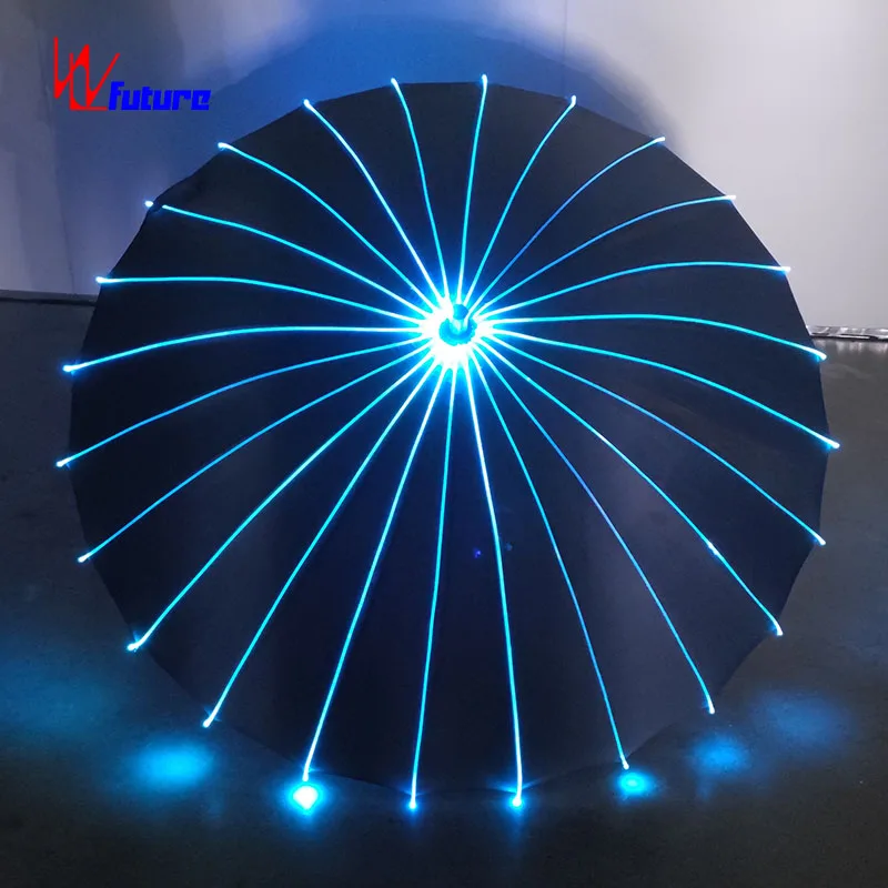 Unisex LED Light Adult Performances Dresses Fiber Optic Ballroom Stage & Dance Cosplay Costumes With Umbrella Party Robot Wear