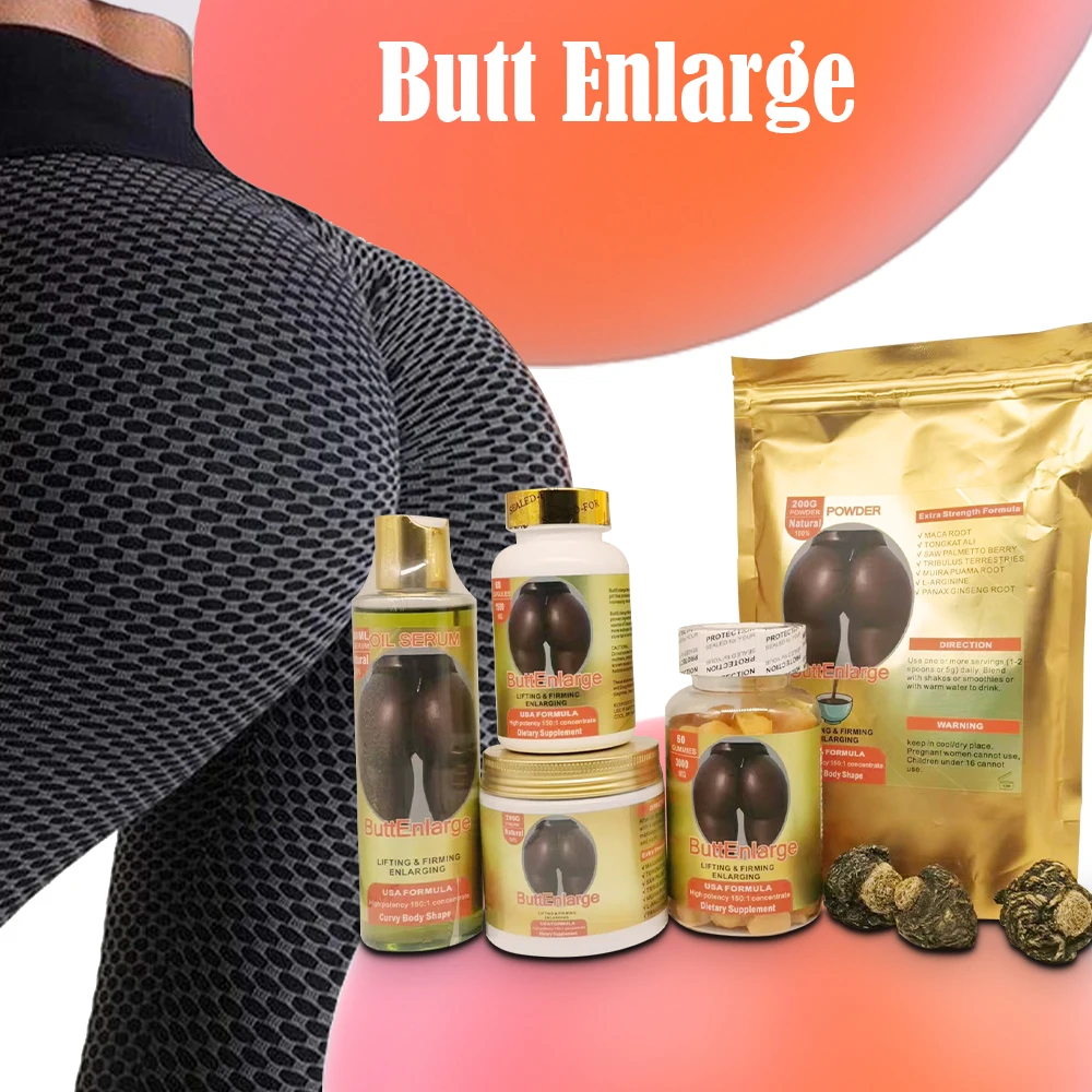 hot products high quality the best hips butt enlargement pills cream gummies powder supplement butt enlargement hips set