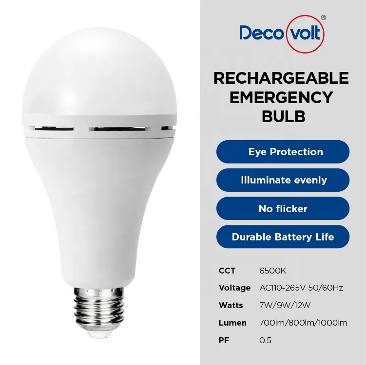 Guangzhou Rechargeable G4 Raw Material A60 A65 5W 7W 9W 12W 15W 18W Energy Saver 12 Volt Led Bulbs Dimmable