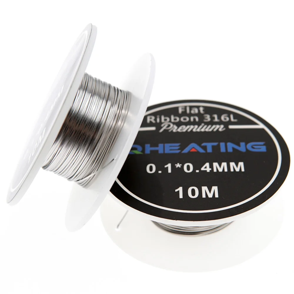 
Wholesale electronic cigarette Heating Wire 0.1*0.3/0.2*0.8 SS316L flat ribbon vape coil wire with low price 