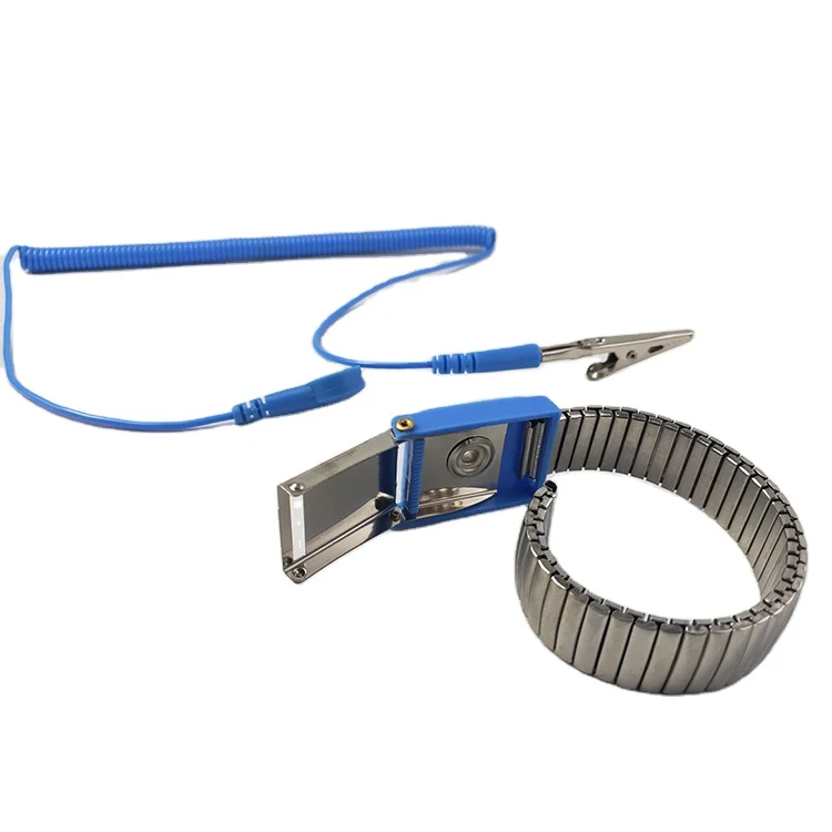Reusable Anti-Static Electrostatic Discharge Metal Bracelet 2.4M Ground Wire ESD Wrist Strap