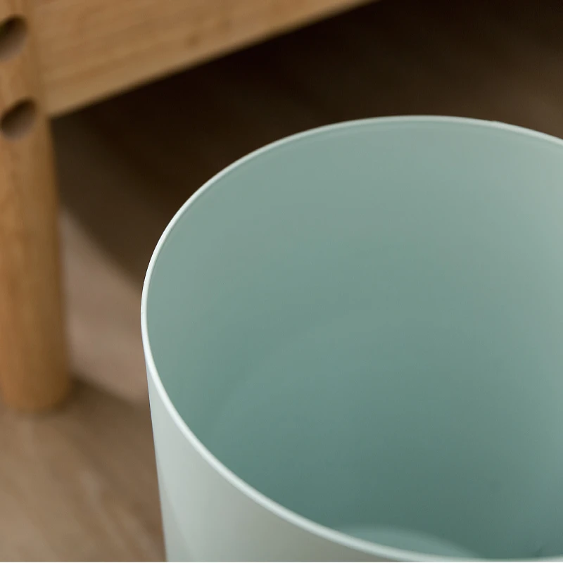 Round Large Open Top Trash Can Plastic Waste Bin Deskside Wastebasket Durable Garbage Can Recycling Bin for Bathroom Kitchen Bed