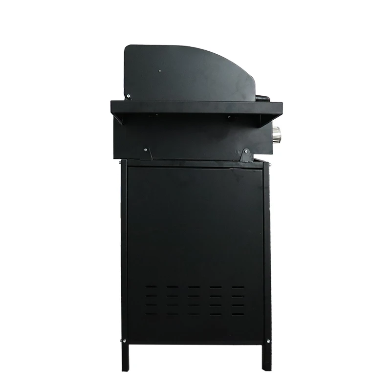Good Quality Smokeless Camping Trolley Outdoor With Side Burner Bbq Steel Metal Round Top Propane Movable Gas Barbecue Grill