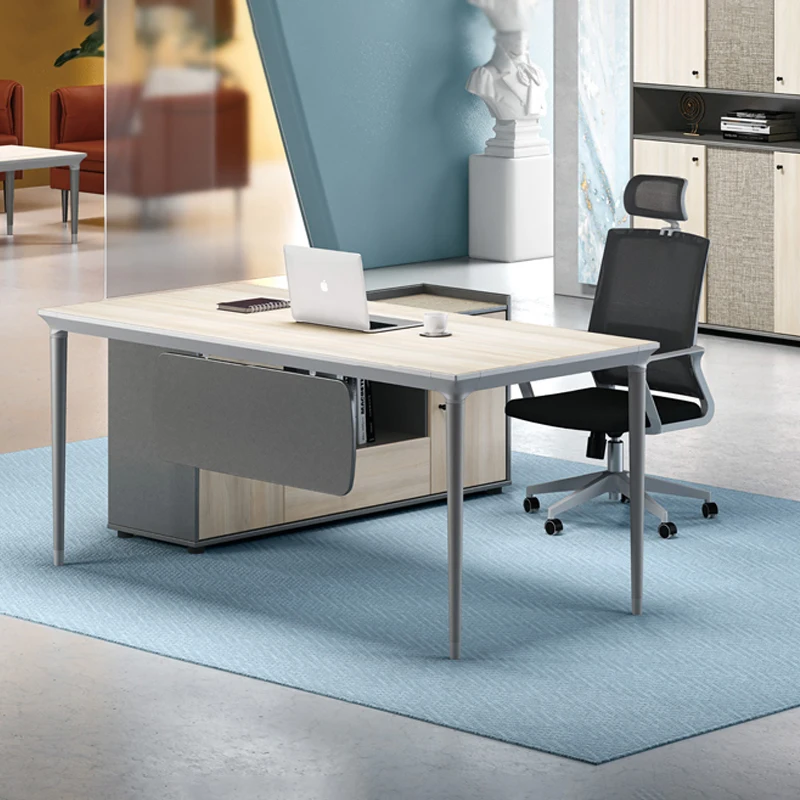 Pengpai Modern Office Wooden Melamine Computer Desk with Drawer Office Table