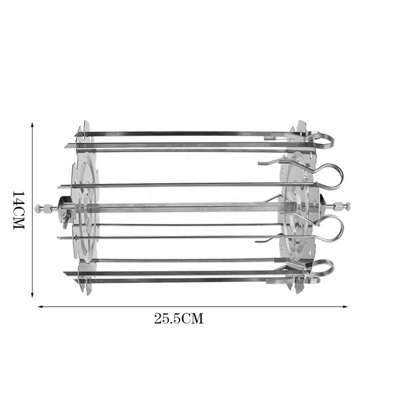 Factory direct power oven stainless steel skewer cage roast skewer cage roast mutton skewer cage 15 sets of assembly