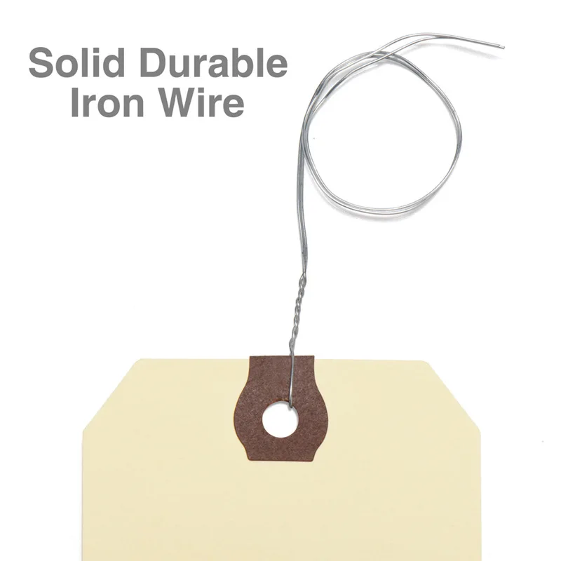 Wholesale 120x60mm Wired Manila Shipping Paper Tags with Wires
