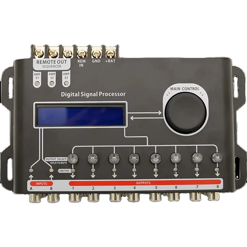 2023 Latest DSP Amplifier Car 8channel 15Band EQ High Precision Calibration Delay DSP Audio Processor Car