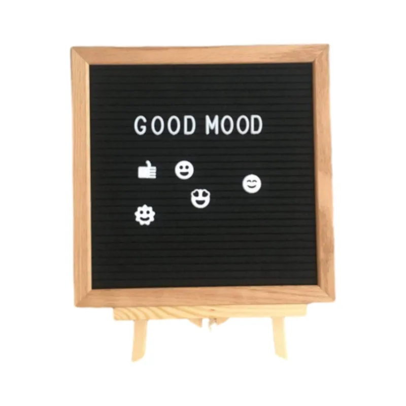 Wholesale High Satisfaction Customized Changeable Oak Frame Felt Letter Board