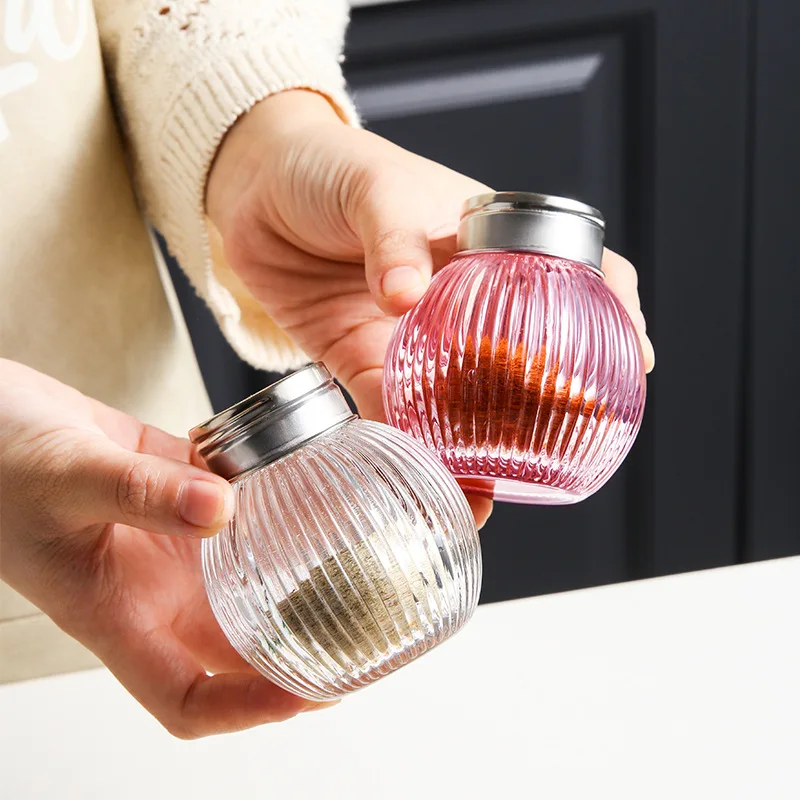 High Quality Bpa Free 3OZ 100ml  Glass Cruet Condiment Bottles Seasoning Jar With 304Sus Lid