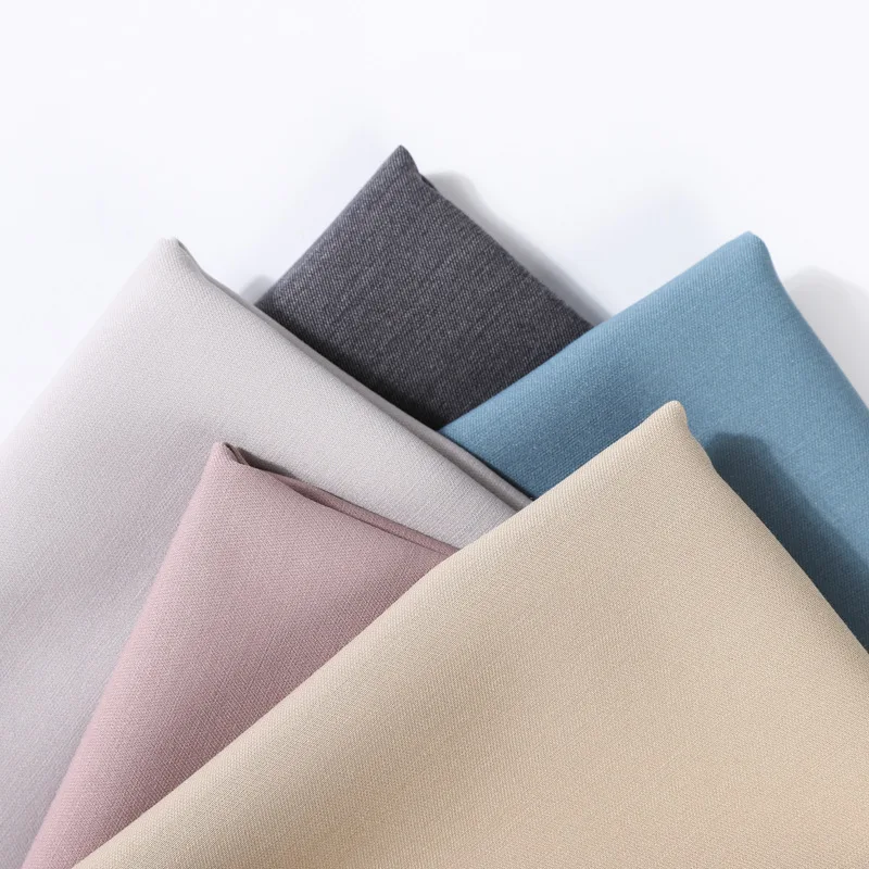 wholesales 78%polyester 17%rayon 5%spandex twill TR fabric for shirt.