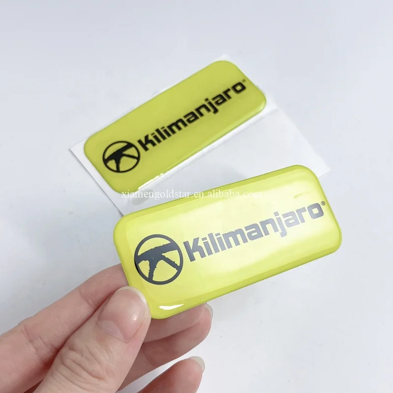 High quality dome stickers epoxy resin machine 3d clear brushed silver epoxy resin sticker