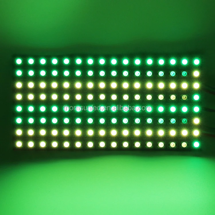 
drop ship rgb ws2812b 8*16 128leds programmable led dot matrix ws2812b digital display 