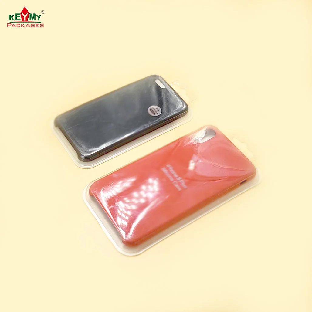 Custom plastic phone case clamshell n Shenzhen, cheap phone case packaging solution CB17
