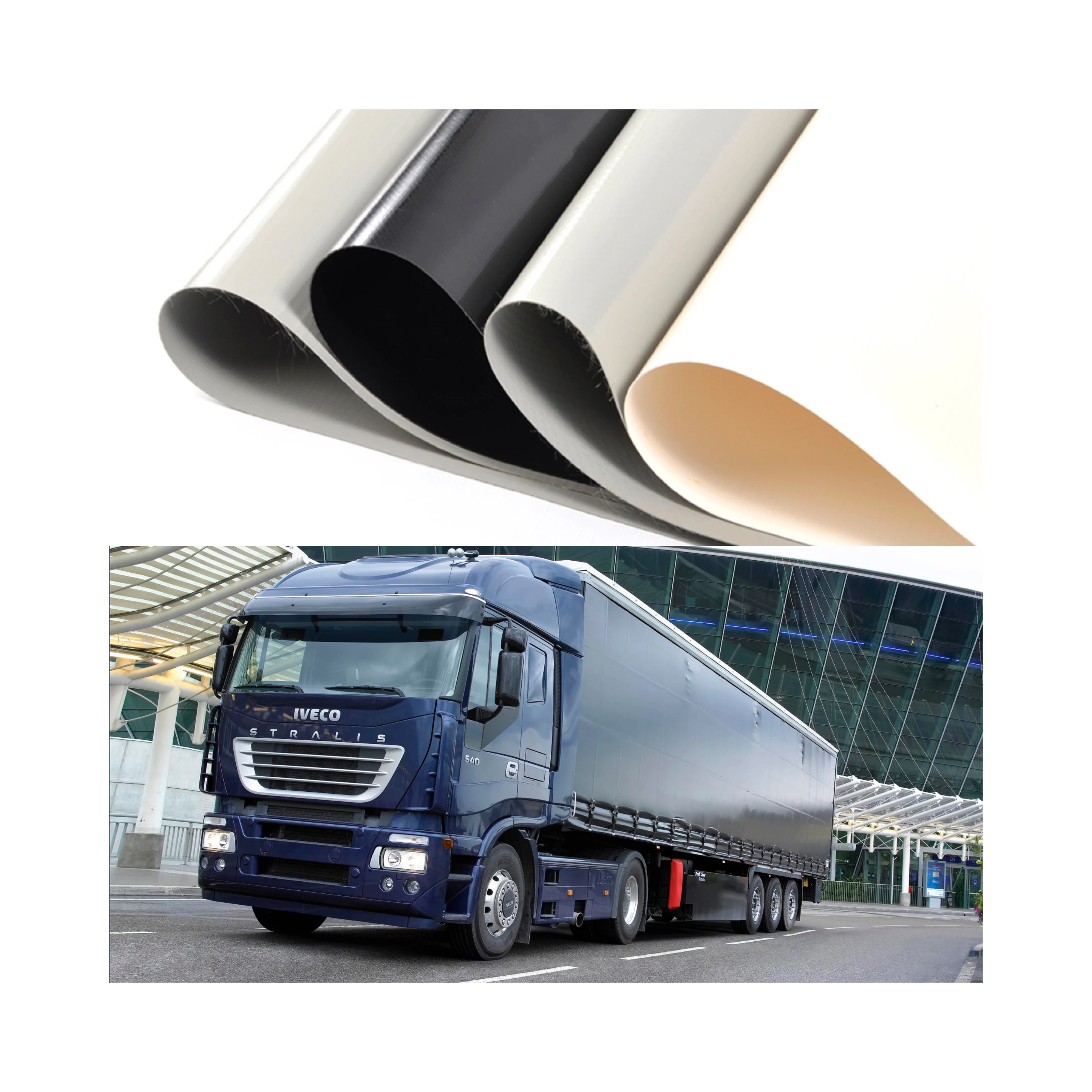 PVC and Polyester Fabric Material  for Truck Cover and Tent Fabric for outdoor applications