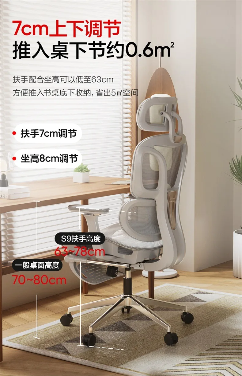 High Back Ergonomic Executive Swivel Mesh Chairs with Adjustable Headrest 3D Dynamic Lumbar Support and 6D Armrests