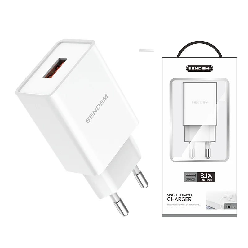  Универсальное дорожное сетевое USB-зарядное устройство с европейской вилкой 2021 А 5 В/А быстрая зарядка для iPhone 6 6S 7 8 Plus X XS Max XR адаптер переменного тока мобильного