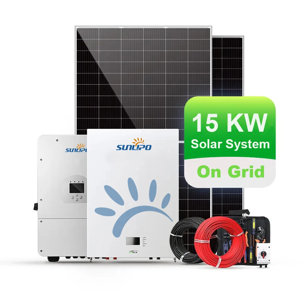 SunLipo Complete Set Solar Power Station Energy Storage System 15W Pure Sine Wave On Grid Solar Power Generator