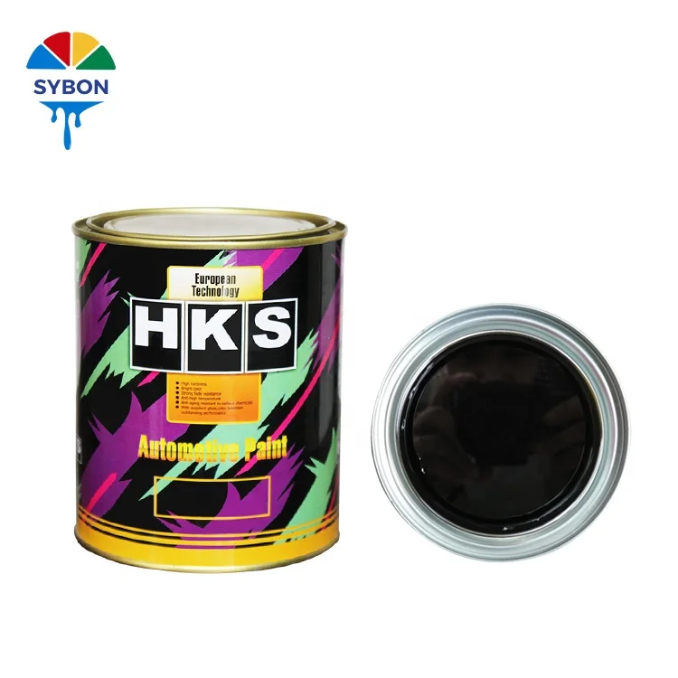 Двухкомпонентная чистая черная Авто refinish Краска для автомобиля