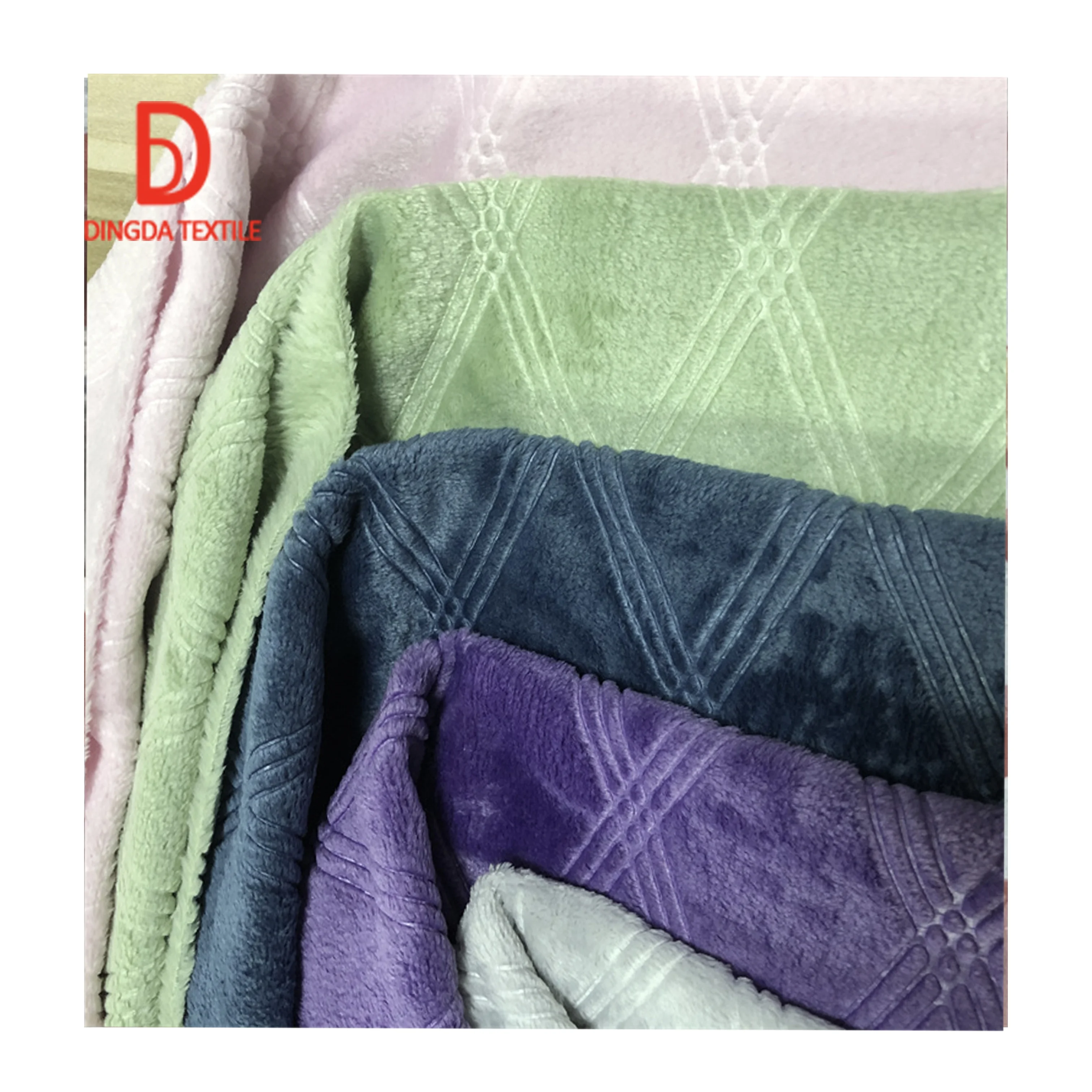 High quality jacquard flannel fabric 100% polyester soft breathable for large blanket upholstered fabrics