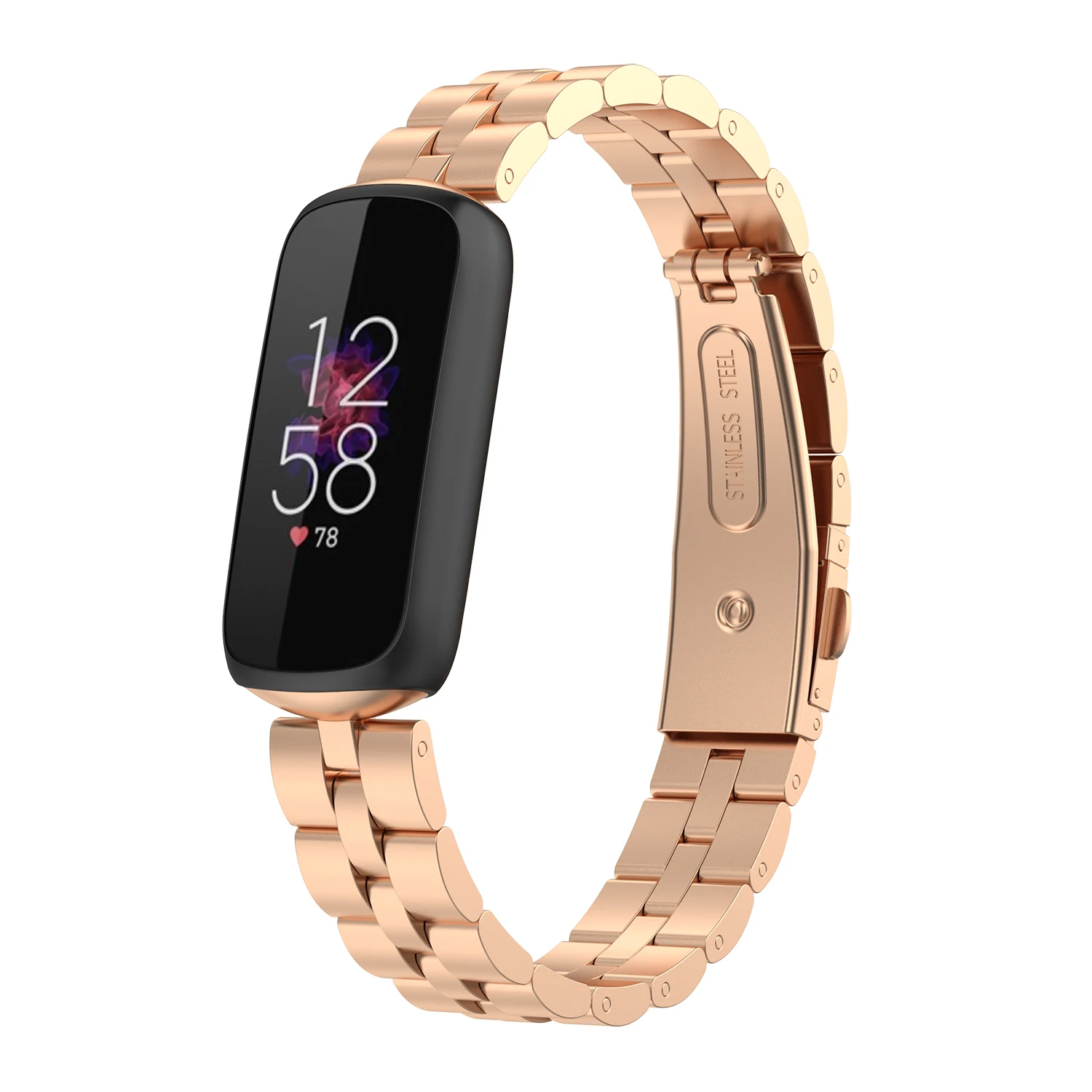  Fit for Fitbit Luxe Smart three-bead steel strap replacement watchband average
