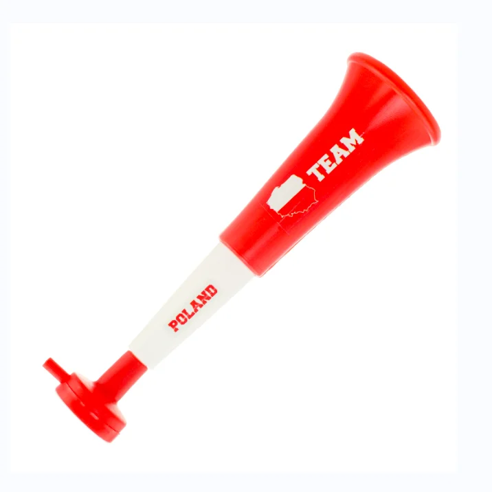 Europe Warehouse Stock Horn National Flag Color Hand Pump Air Horn Poland Plastic Fans Vuvuzela