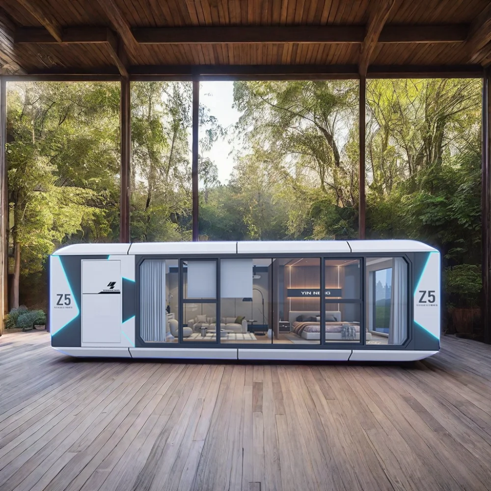 Luxury Space Capsule Hotel Low-Cost Relaxing Mobile House with Steel Structure for Outdoor Prefab Houses Living