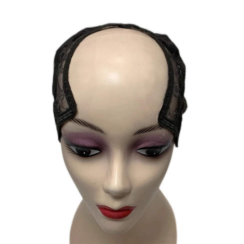 High Quality Ventilated Wig Making Cap Elastic Band Wigs With Cap Adjustable U Part 4X4 Spandex Mesh Dome Wig Cap