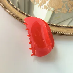 Черно-белая шахматная полукруглая задняя головка MuXi ins, захватывающий зажим, женский темперамент