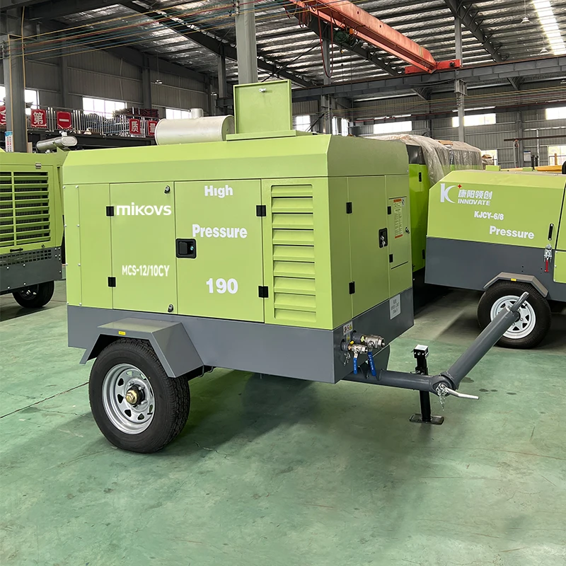 Mikovs 25hp 30hp 50hp Portable Mining Diesel Engine Screw Air Compressor Diesel Screw Compressor With Wheels