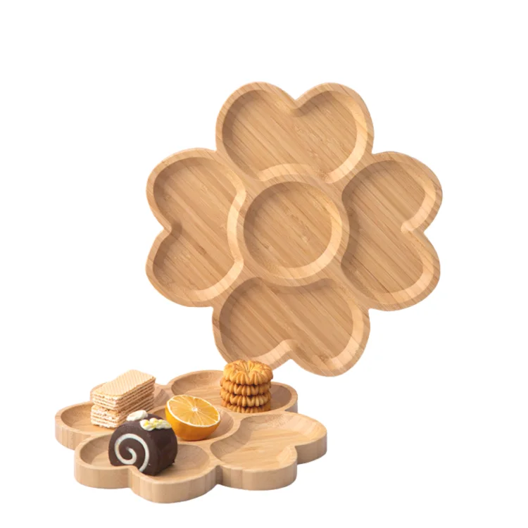 Manufacturers wholesale Japanese bamboo wooden tray rectangular bamboo tray round bamboo tray cake creative pizza